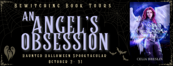 An Angel's Obsession by Celia Breslin October 2023 book tour banner